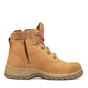 Work Boots Safety Boots: Oliver 49-432Z Womens Zip Sided Safety Boot, Wheat