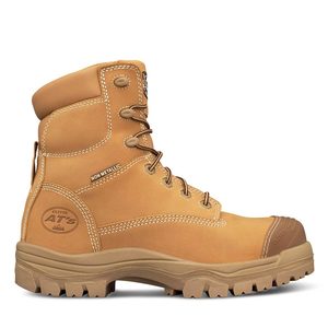 Work Boots Safety Boots: Oliver 45-632Z 150mm Zip Sided Safety Boots, Wheat