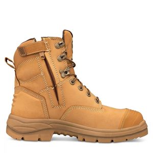 Work Boots Safety Boots: Oliver 55-332Z 150mm Zip Sided Safety Boot, Wheat