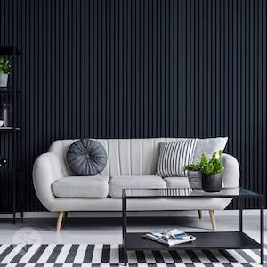 Wall Panelling: Acupanel® Coloured | Midnight Blue Acoustic Slat Wall Panels