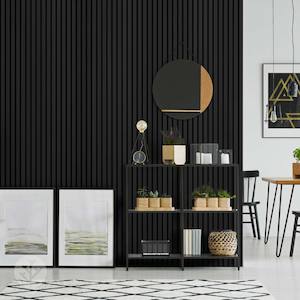 Acupanel® Coloured Black Acoustic Slat Wall Panels