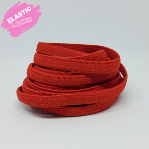 Footwear Accessories: Elastic Red Shoelaces