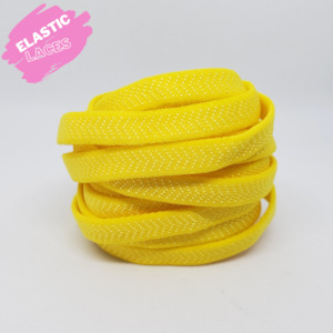 Footwear Accessories: Elastic Yellow Shoelaces