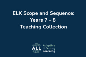 Products: ELK Scope and Sequence: Years 7 – 8 Teaching Collection
