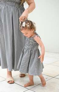 Mama Mini: Aella Dress - MINI - Black Gingham
