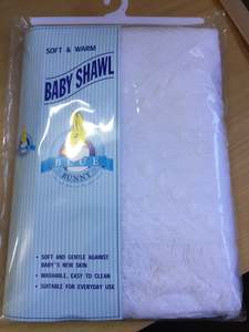 Baby Wear Toys: FRINGED SHAWL WHITE