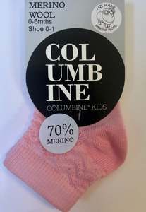 BABY MERINO ZIGZAG CROP SOCK