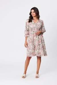 Classified: ROMANTIC PRINTED RUFFLE DRESS