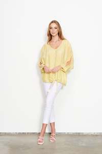 BLOUSE W/SPLIT SLEEVE