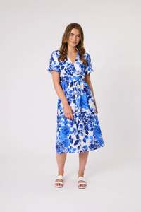 Womens Wear: HAZEL MOCK NECK CROSSOVER DRESS