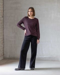 Womens Wear: REMY MERINO CROSS OVER FRONT TOP