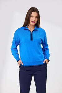 CRUZ ZIP PLACKET MERINO