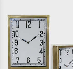 Old Gold Rectangular Wall Clock