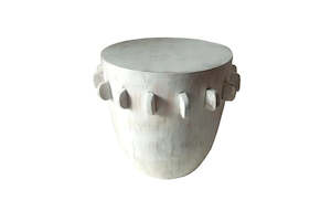 Furniture: Java Kuping Side Table - White Wash