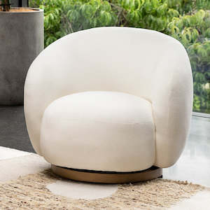 Furniture: Aran Swivel Chair - Cream
