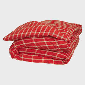 Table Linen: Remi Linen Quilt Cover - Scarlet
