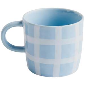 Mugs Reusable Cups: Blue Bird Tartan Mug 2P Set
