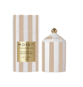 Home Fragrance Candles Diffusers: Moss St. Ceramic Candle 100g - Patchouli Pear & Oud