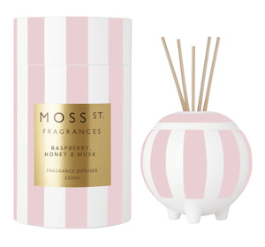 Moss St. Ceramic Diffuser 350ml - Raspberry Honey & Musk
