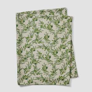 Olive Green Linen Tablecloth