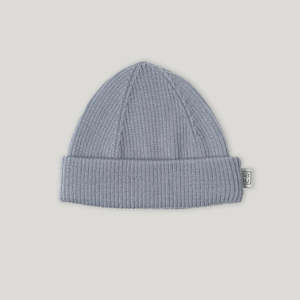 Merino Ribbed Beanie - Periwinkle