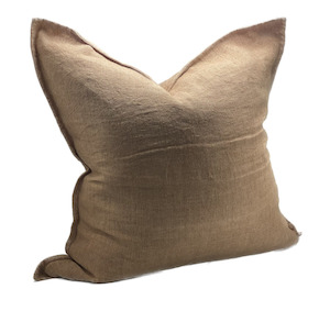LINEN CUSHION COVER WITH FEATHER INNER