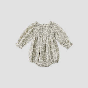 Baby Onesie Growsuits Zipsuits: EDEN ROMPER || GREEN FLORAL