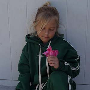 Kids Cloud Racer Hoodie - Forest