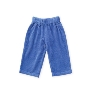 Girls Leggings Pants: Organic Relaxed Cord Pant - Sea