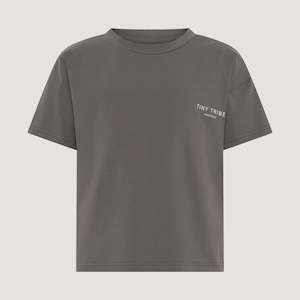 Boys Tops Tees: Core Drop Shoulder Tee Charcoal