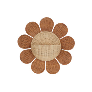 Kids Home Decor: Rattan Daisy Wall Basket