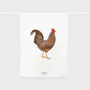 Father Rabbit | Tea Towel | Rooster