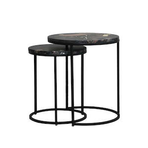 Monaco Nesting Side Table Set - Pebble