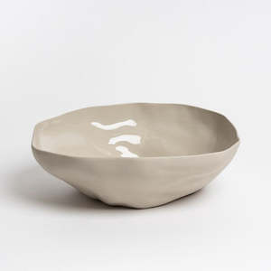Platters Trays: Haan Serving Bowl - Cashmere