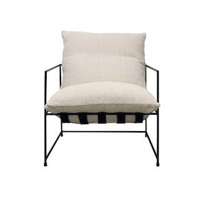 Armchairs Occasional Chairs: Lauro Club Chair - Cream Boucle