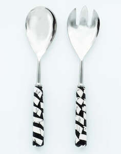 Cutlery: Salad Servers Set - Black