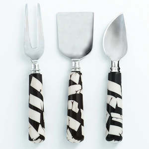 Cutlery: Cheese Set - Black & White