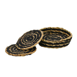 Placemats: Coasters Round - Black