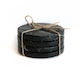 Black Marble Round Coasters - 4 Pack