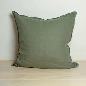 Pillowcases Euros: French Linen Euro Pillowcase - Lichen