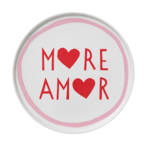Red More Amore Plate