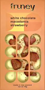 Food And Drink: White Chocolate, Macadamia & Strawberries 75g