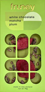 Food And Drink: White chocolate, Matcha, Plums & Dark Chocolate 75g
