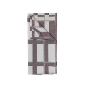 Kitchen: Teatowel Isa Chocolate/Off White - Set of Two
