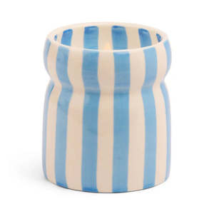 CABANA BLUE STRIPED CANDLE - LOST AT SEA