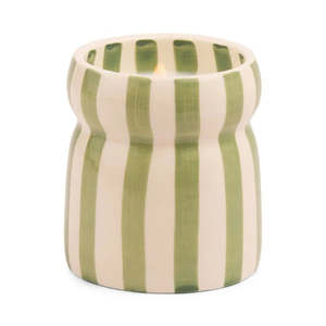 Home Fragrance Candles Diffusers: CABANA STRIPED CANDLE - BORA BORA