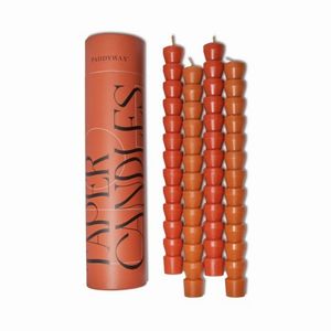 Home Fragrance Candles Diffusers: PADDYWAX TAPER CANDLES - RED 4PK