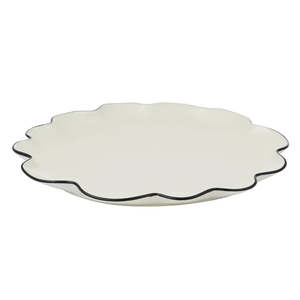 All Homewares: Winslow Ceramic Plate 35x2cm Ivory/Black