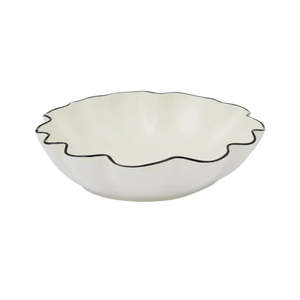 All Homewares: Winslow Ceramic Bowl 24x6cm Ivory/Black