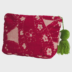 Lucia Terry Pouch - Crimson Small